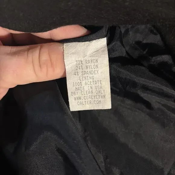 Anthropologie Corey Lynn Calter Black‎ Preppy Dress with Gold Buttons size 8 - Picture 4 of 8